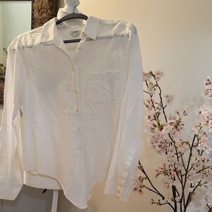 J. Crew Button-Front Shirt with waist tie